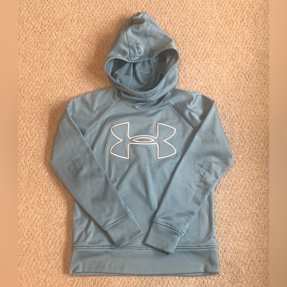 Under Armour Light Blue Hoodie Sweatshirt XS